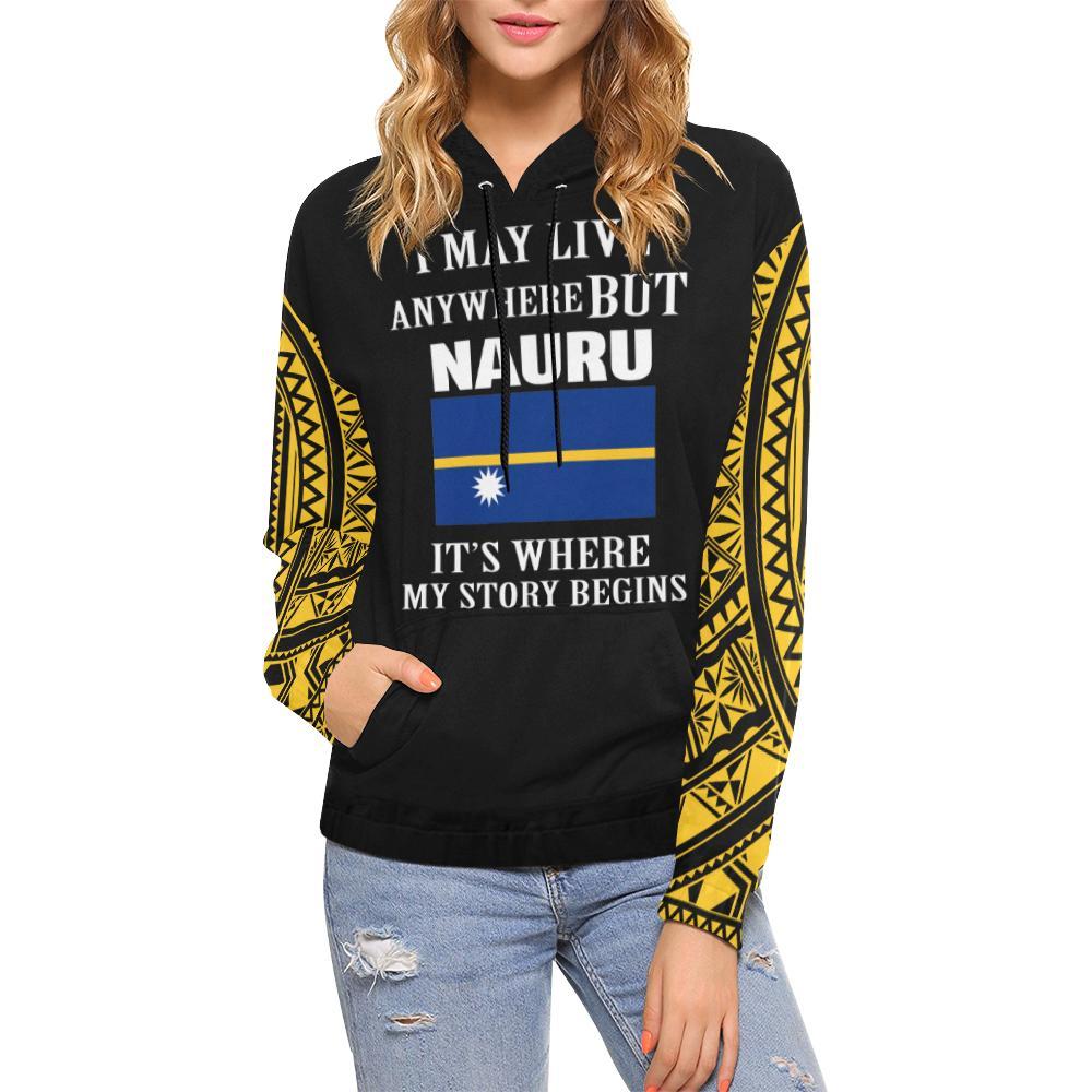 Nauru Hoodie Nauru Flag Its Where My Story Begins - Polynesian Pride