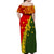 PNG Hibiscus Tribal Pattern Off Shoulder Long Dress - Eastern Highlands LT7 - Polynesian Pride