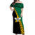 PNG Hibiscus Tribal Pattern Off Shoulder Long Dress - Enga Province LT7 Long Dress Green - Polynesian Pride