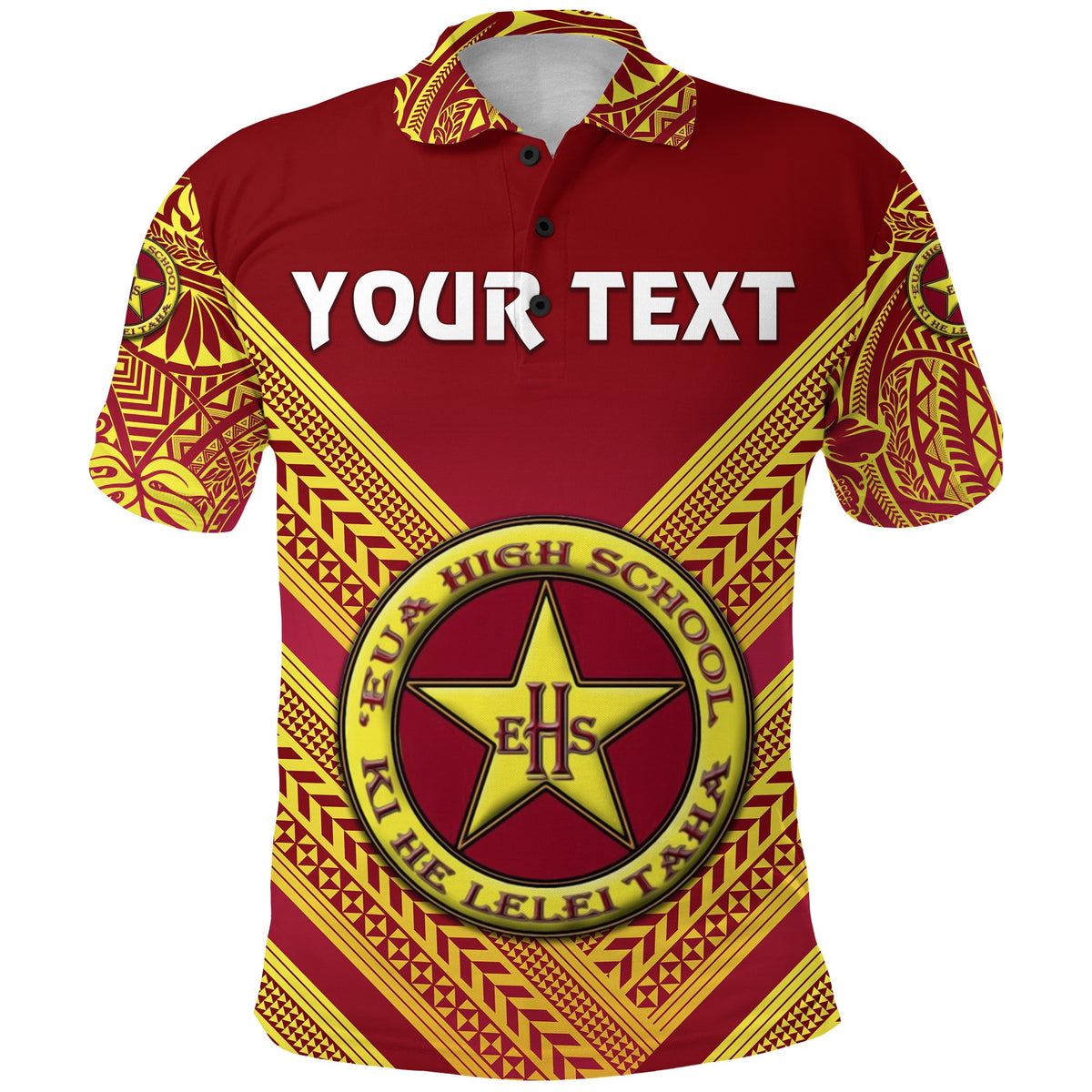 Custom Eua High School Polo Shirt Creative Style Maroon - Polynesian Pride