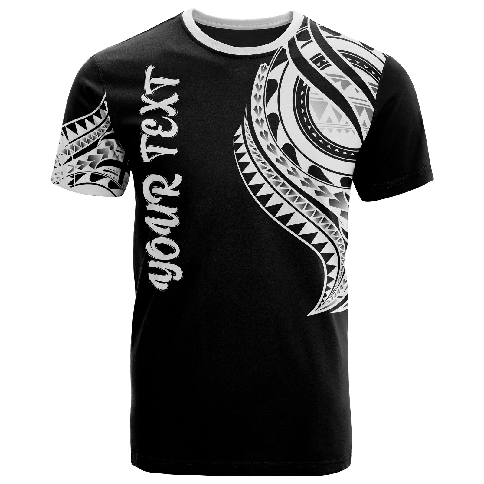 Chuuk State Custom T Shirt Chuuk State Tatau White Patterns Unisex Black - Polynesian Pride