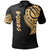 Samoa Polo Shirt Samoan Tatau Gold Patterns Unisex Black - Polynesian Pride