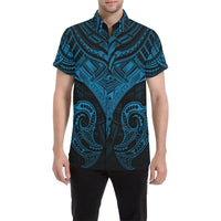 Polynesian Short Sleeve Shirt Short Sleeve Shirt Blue - Polynesian Pride