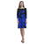 Polynesian Rhea Loose Round Neck Dress - Black Turtle Blue Women Blue - Polynesian Pride