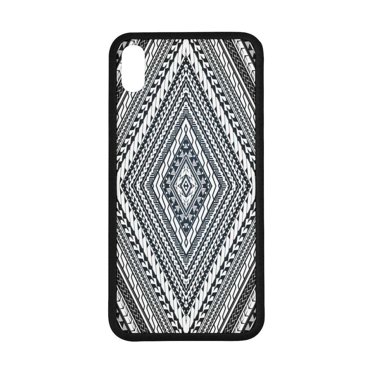 Polynesian 20 Rubber Phone Case One Size iPhone XS Max Black - White - Polynesian Pride