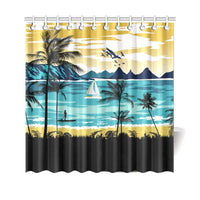 Hawaiian Poster View Classic Shower Curtain - Polynesian Pride