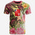 Wallis and Futuna T Shirt Flowers Tropical With Sea Animals Unisex Pink - Polynesian Pride