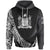 Fiji Hoodie White Polynesian Patterns Sport Style Unisex Black - Polynesian Pride