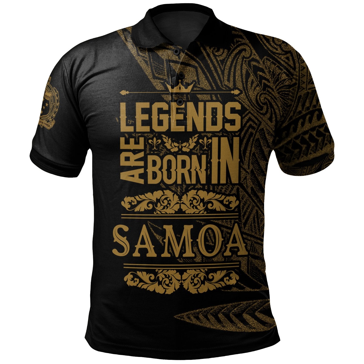 Samoa Polo Shirt Legends Are Born In Gold Color Unisex Yellow - Polynesian Pride