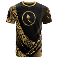 Chuuk State T Shirt Gold Polynesian Patterns Sport Style Unisex Black - Polynesian Pride