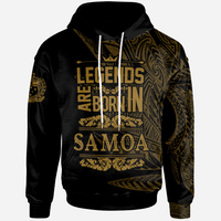 Samoa Hoodie Legends Are Born In Gold Color Unisex Gold - Polynesian Pride