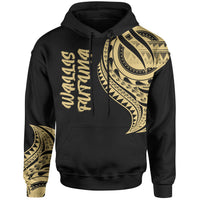 Wallisnd Futuna Hoodie Wallisnd Futuna Tatau Gold Patterns Unisex Black - Polynesian Pride