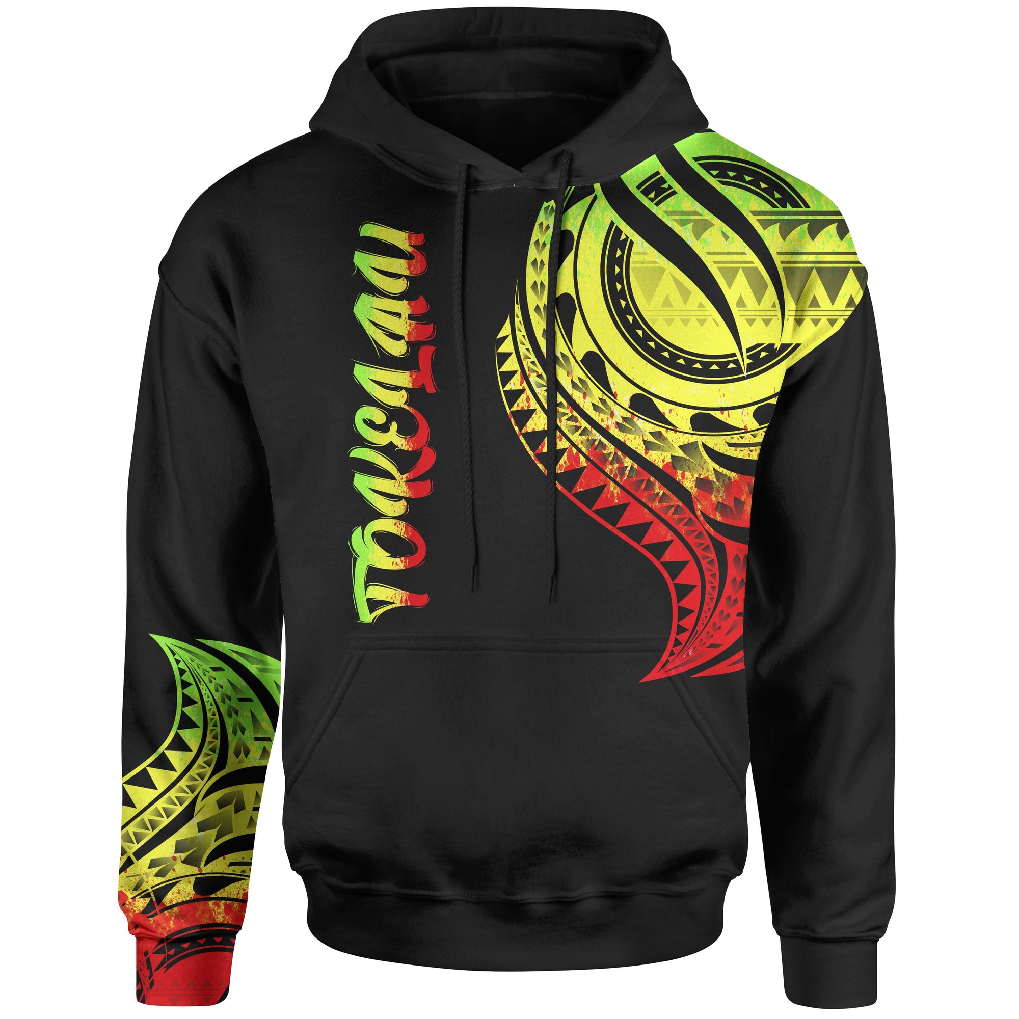 Tokelau Hoodie Tokelau Tatau Reggae Patterns Unisex Black - Polynesian Pride