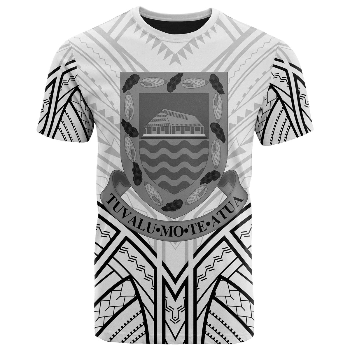 Tuvalu T Shirt Tuvaluan Seal Tribal Patterns Unisex Black - Polynesian Pride