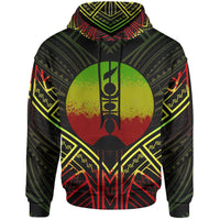 New Caledonia Hoodie New Caledonia Seal Reggae Tribal Patterns Unisex White - Polynesian Pride