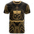 Samoa T Shirt Samoan Seal Tribal Gold Color Patterns Unisex Black - Polynesian Pride