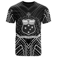 Samoa T Shirt Samoan Seal Tribal Black Color Patterns Unisex Black - Polynesian Pride