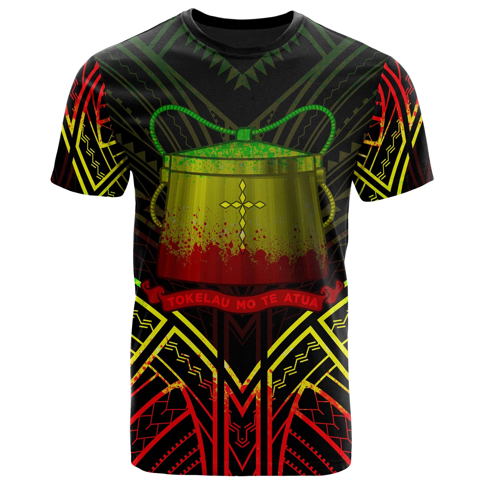 Tokelau T Shirt Tokelauan Seal Tribal Reggae Color Patterns Unisex Black - Polynesian Pride