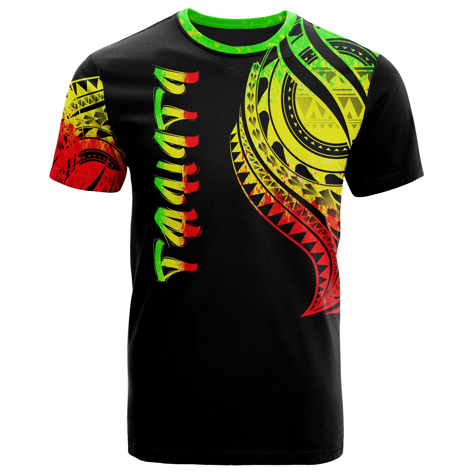 Tahiti T Shirt Tahiti Tatau Reggae Patterns Unisex Black - Polynesian Pride