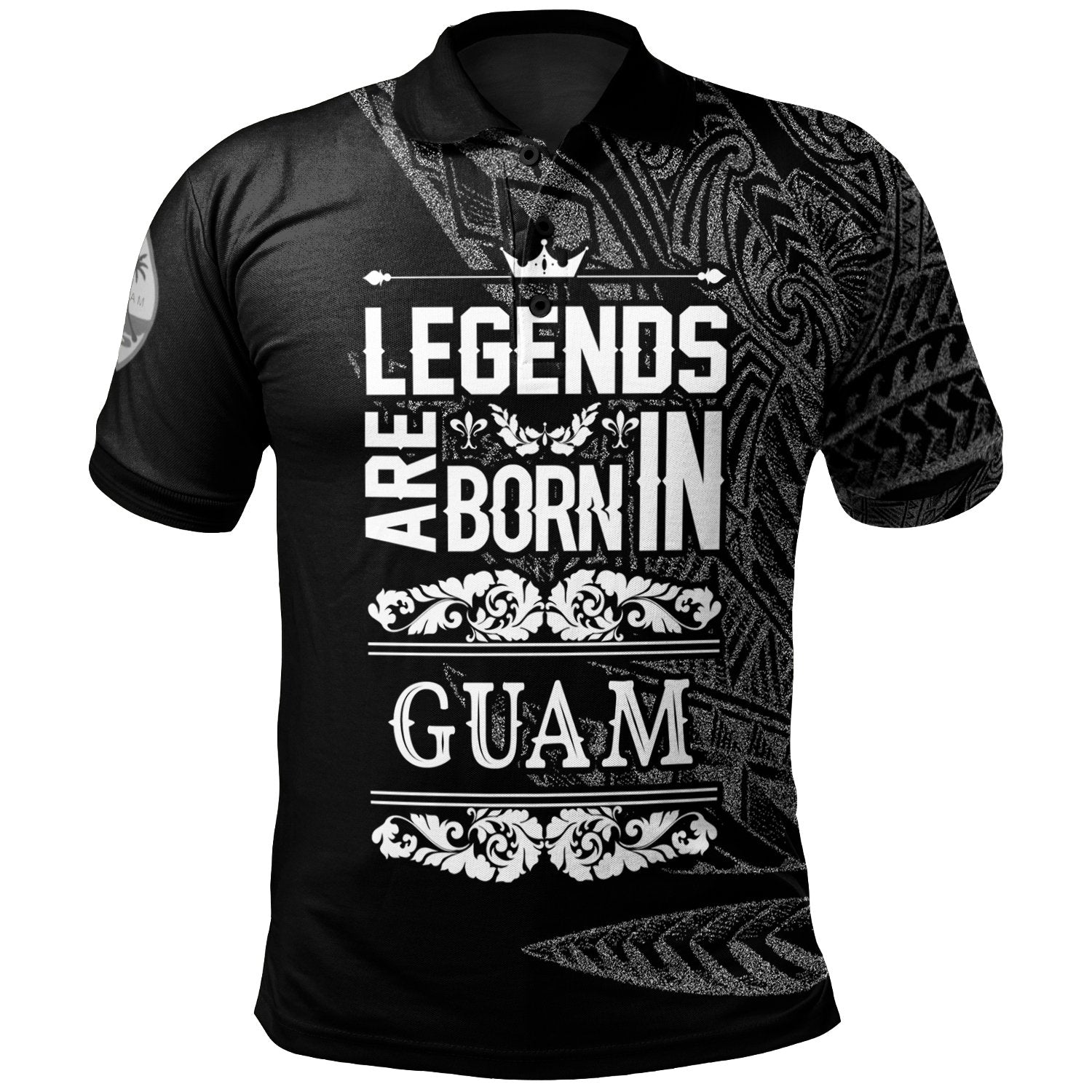 Guam Polo Shirt Legends Are Born In White Color Unisex White - Polynesian Pride