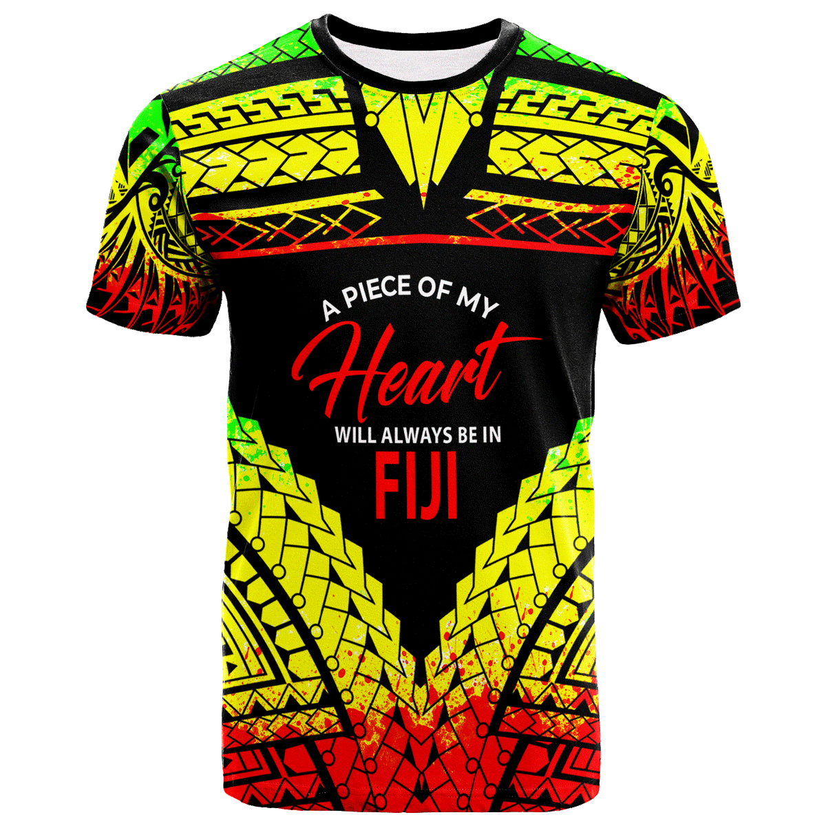 Fiji T Shirt A Piece of My Heart Unisex Art - Polynesian Pride