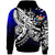 Fiji Hoodie Tribal Jungle Pattern Blue Color Unisex Blue - Polynesian Pride