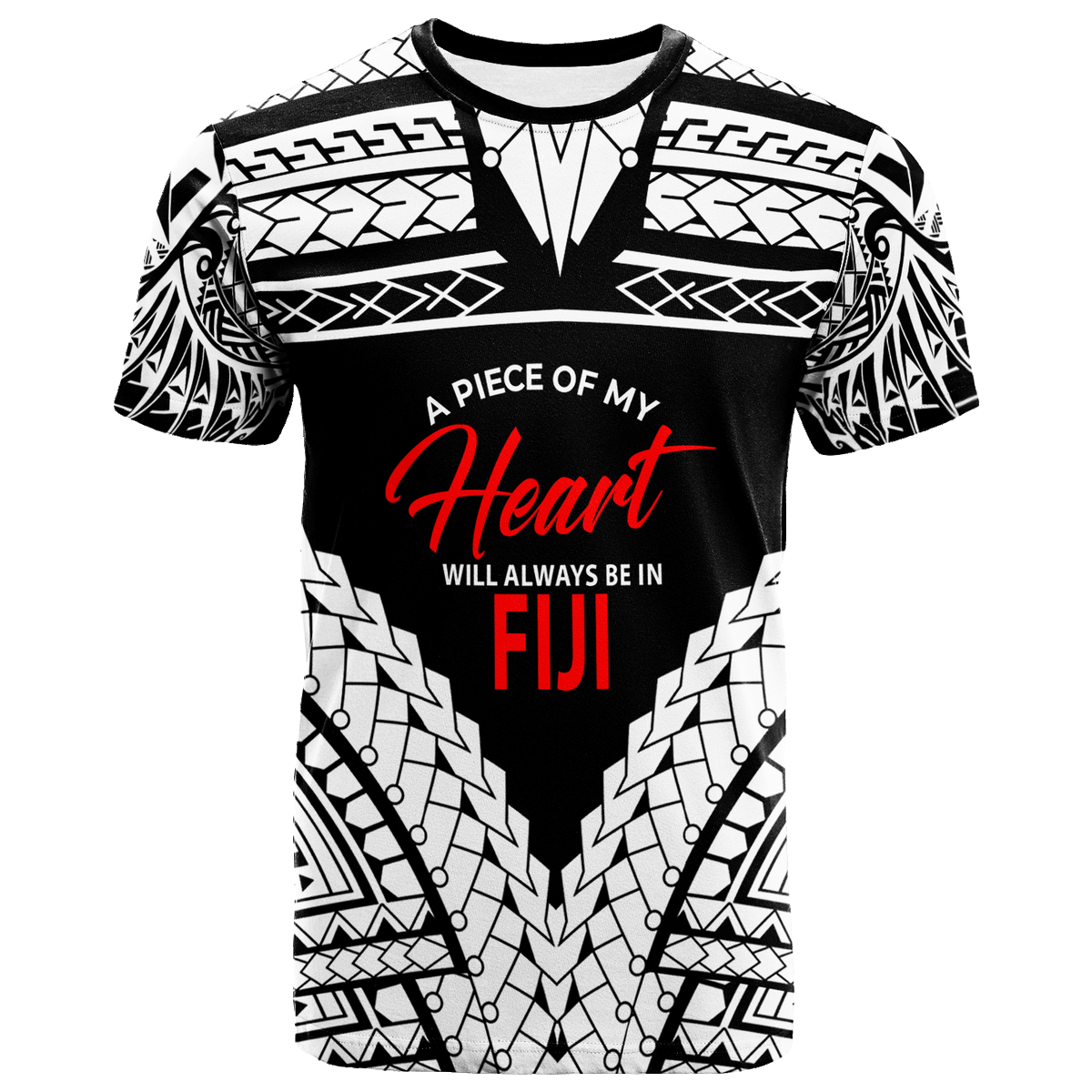 Fiji T Shirt A Piece of My Heart Unisex White - Polynesian Pride