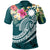 Nauru Polynesian Polo Shirt Summer Plumeria (Turquoise) Unisex Turquoise - Polynesian Pride