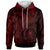 Chuuk Hoodie Humpback Whale & Coat of Arms Red Unisex Red - Polynesian Pride