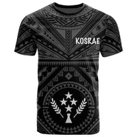 Kosrae T Shirt Kosrae Flag In Polynesian Tattoo Style (Black) Unisex Black - Polynesian Pride