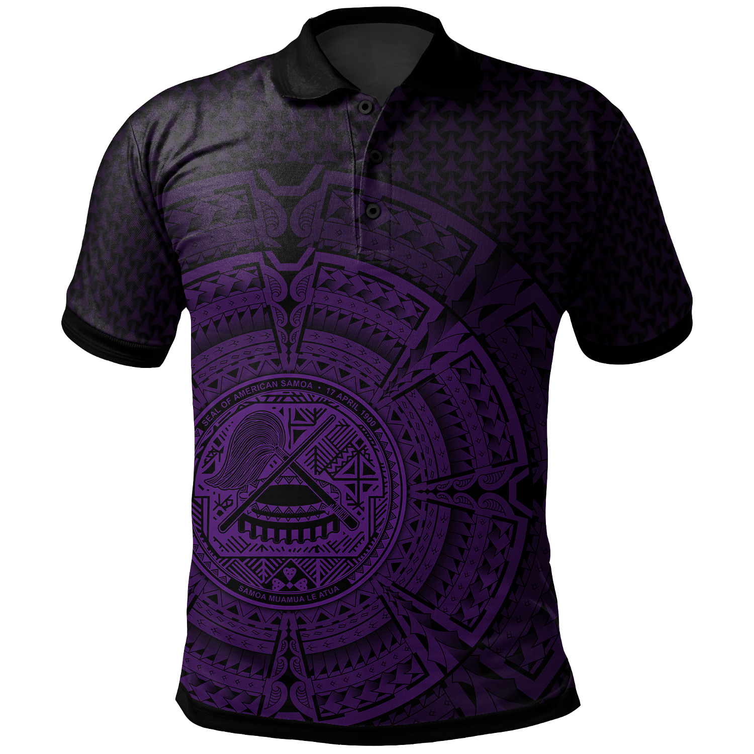 American Samoa Polo Shirt Polynesian Circle (Purple) Unisex Purple - Polynesian Pride