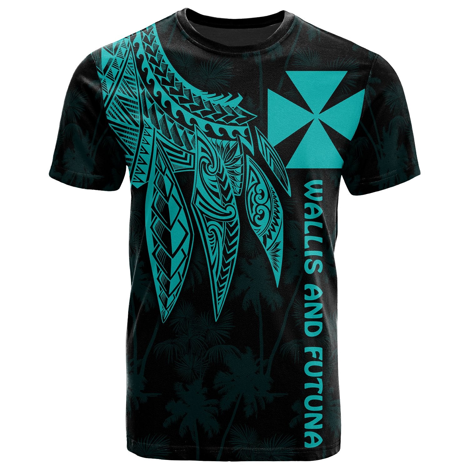 Wallis and Futuna T Shirt Polynesian Wings Turquoise Unisex Turquoise - Polynesian Pride