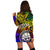 Federated States of Micronesia Women Hoodie Dress - Rainbow Polynesian Pattern - Polynesian Pride