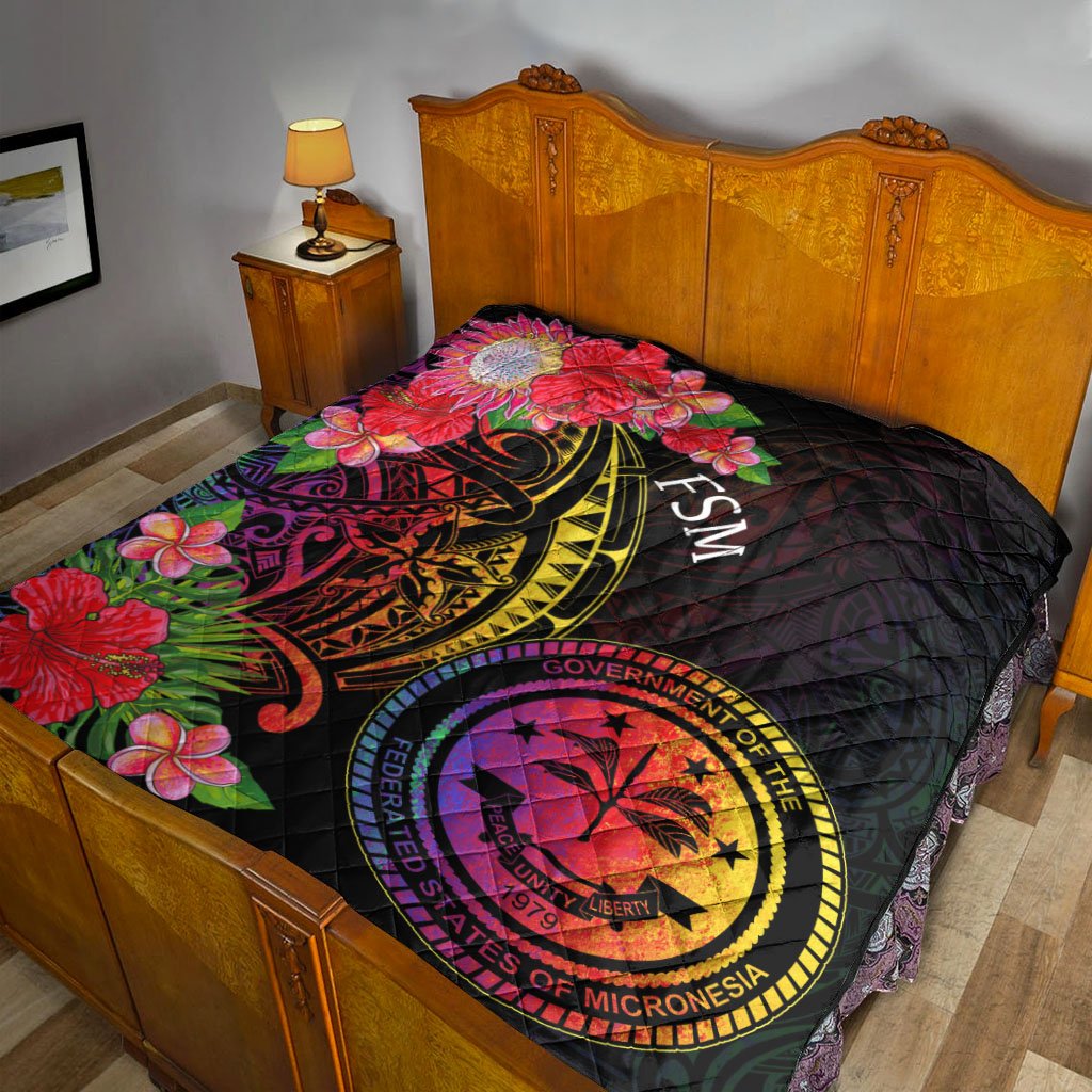 Federated States of Micronesia Premium Quilt - Tropical Hippie Style - Polynesian Pride