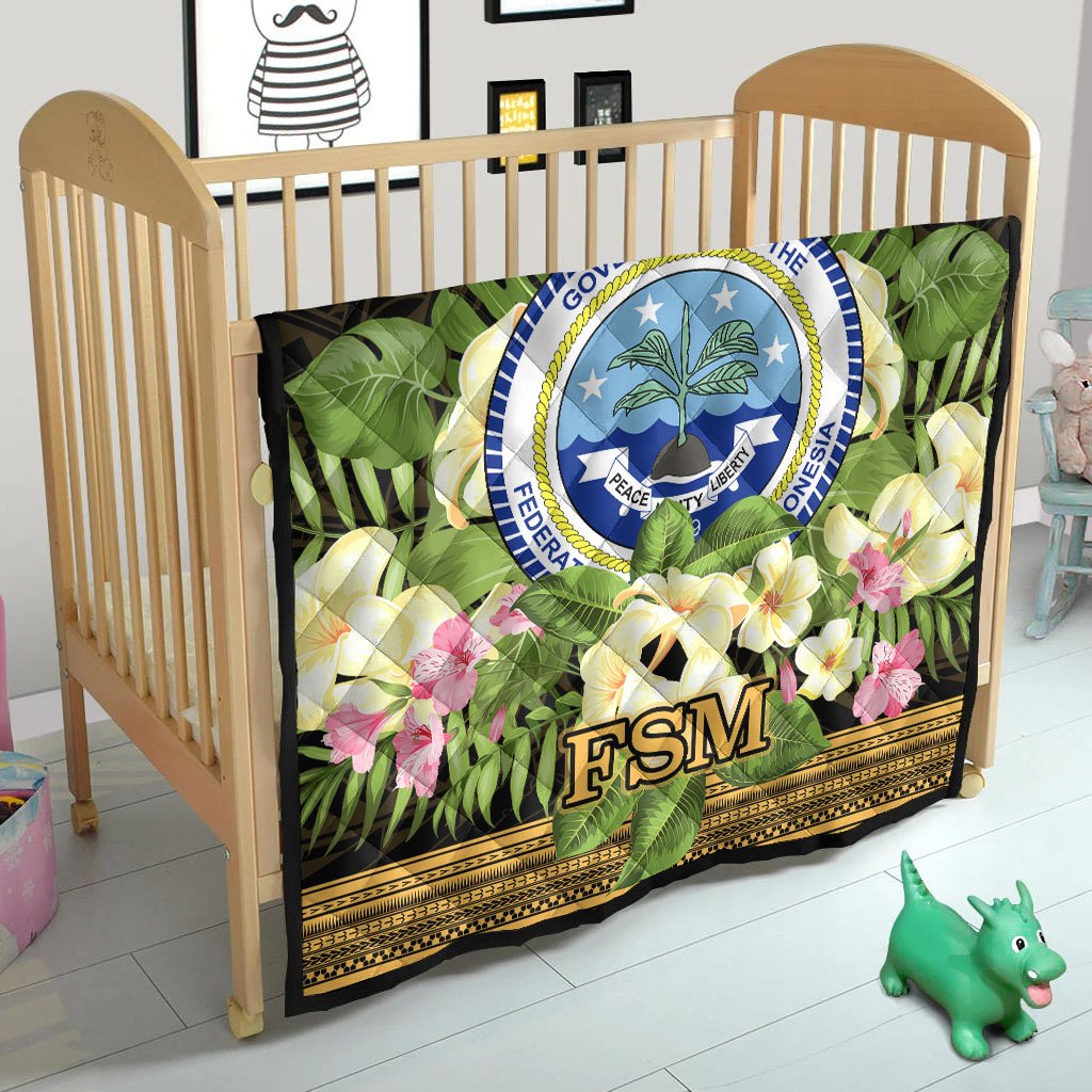 Federated States of Micronesia Premium Quilt - Polynesian Gold Patterns Collection - Polynesian Pride