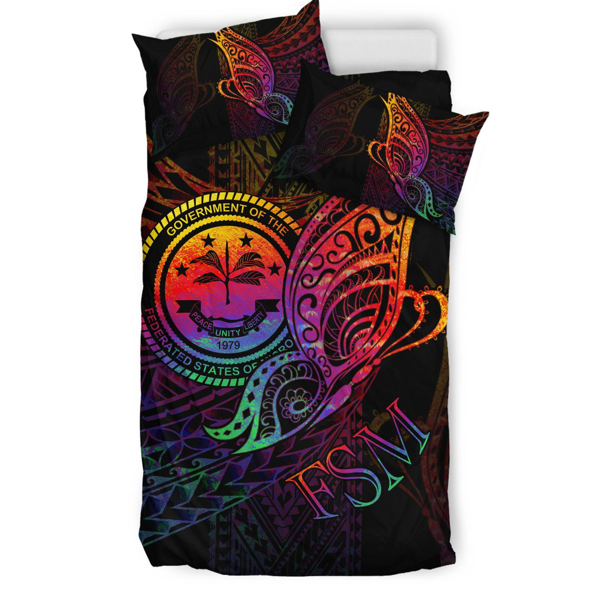 Federated States of Micronesia Bedding Set - Butterfly Polynesian Style - Polynesian Pride