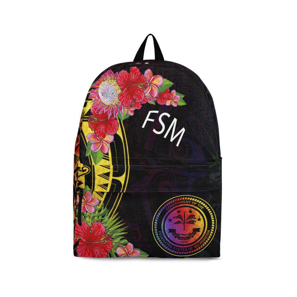 Federated States of Micronesia Backpack - Tropical Hippie Style Black - Polynesian Pride