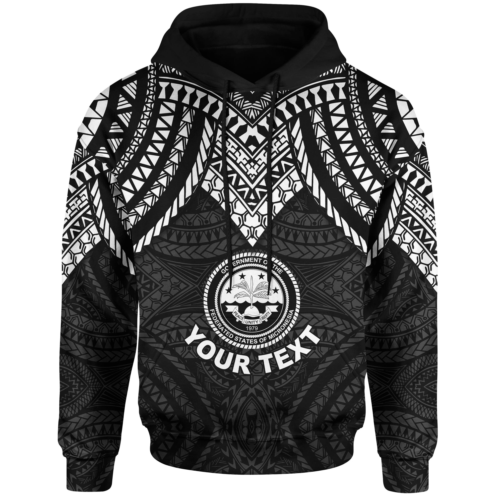 Federated States of Micronesia Custom Hoodie Micronesian Pattern Armor Style Unisex - Polynesian Pride