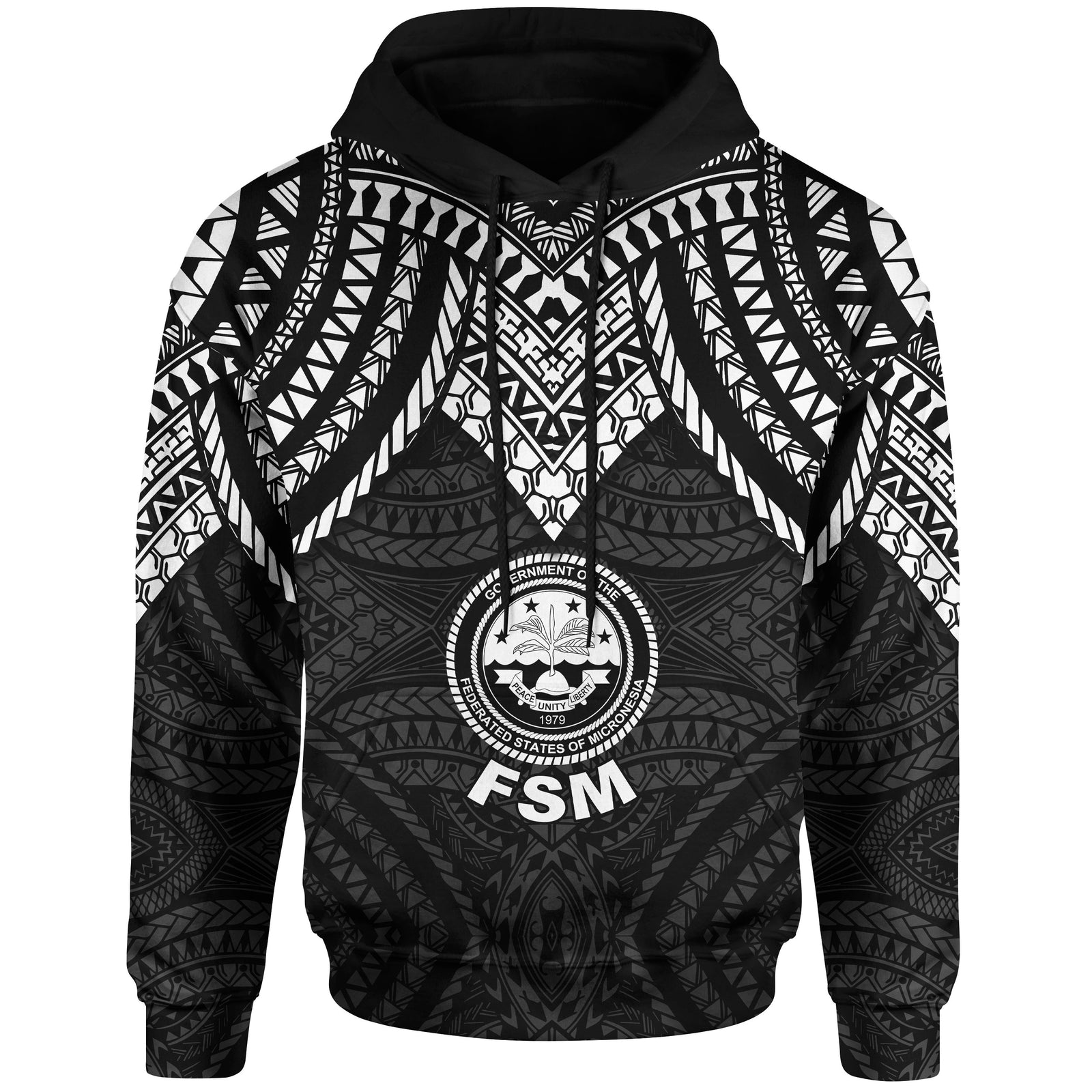 Federated States of Micronesia Hoodie Micronesian Pattern Armor Style Unisex - Polynesian Pride