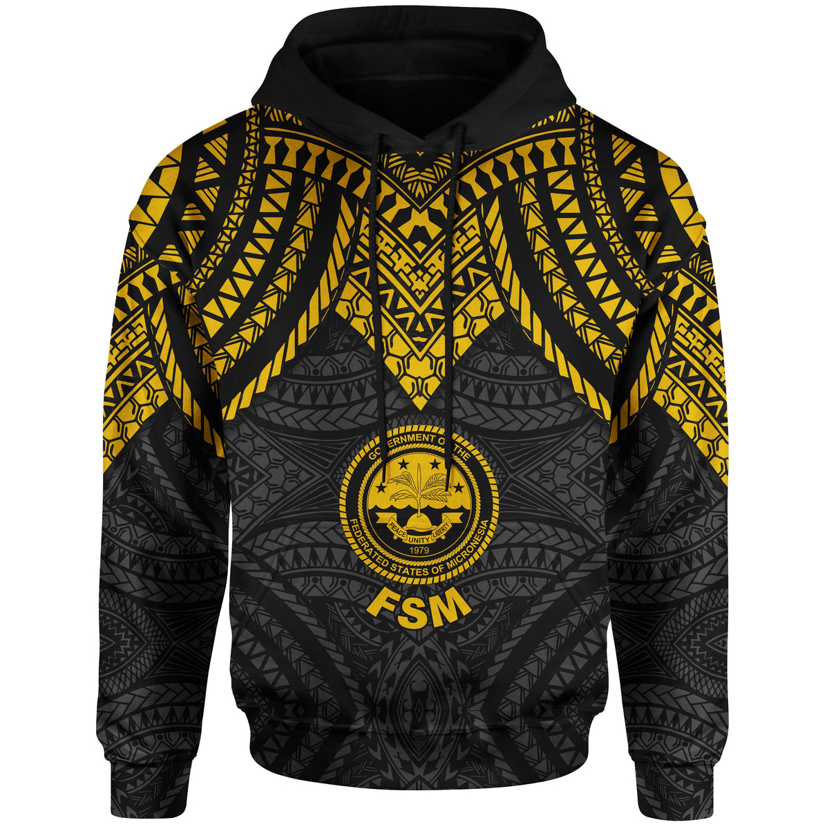 Federated States of Micronesia Hoodie Micronesian Pattern Armor Style - Polynesian Pride