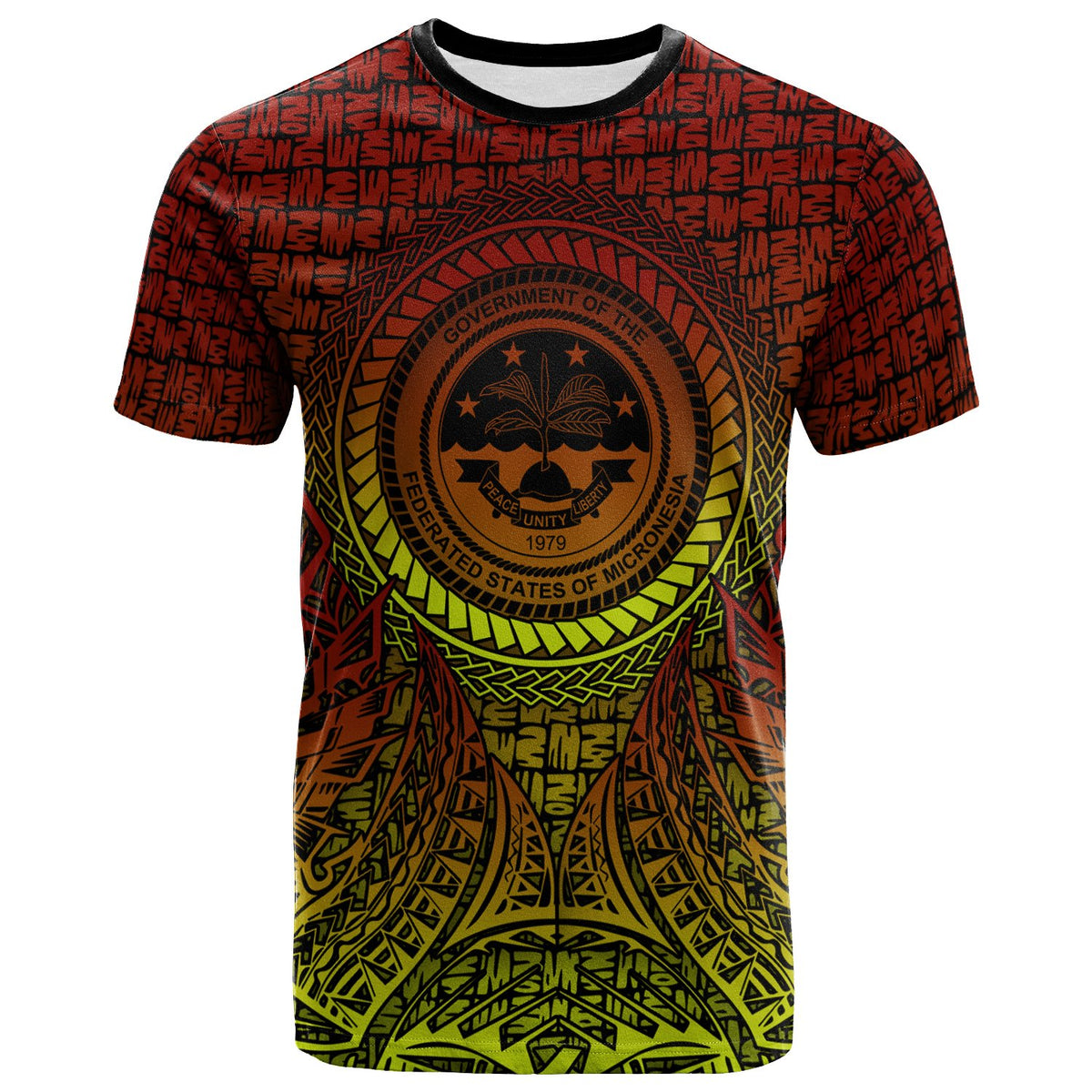 Federated States of Micronesia Pattern T Shirt Circle Pattern Unisex Reggae - Polynesian Pride