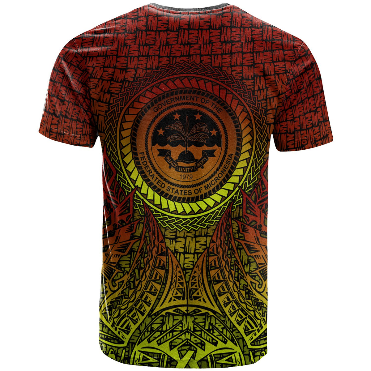 Federated States of Micronesia Pattern T Shirt Circle Pattern - Polynesian Pride