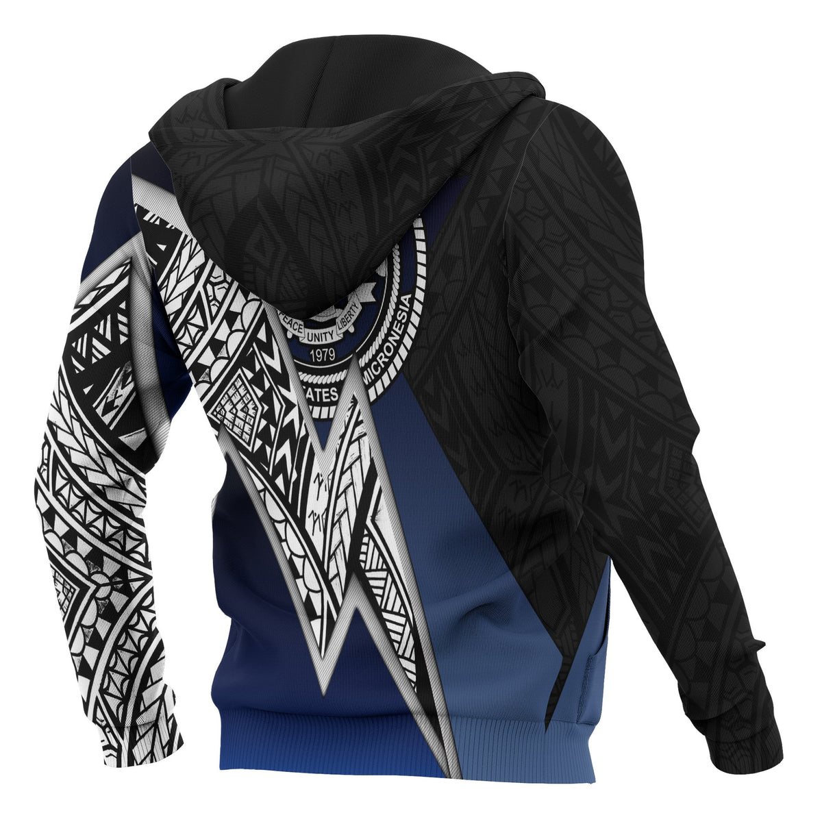 Federated States of Micronesia Hoodie White Lighting Piece - Polynesian Pride