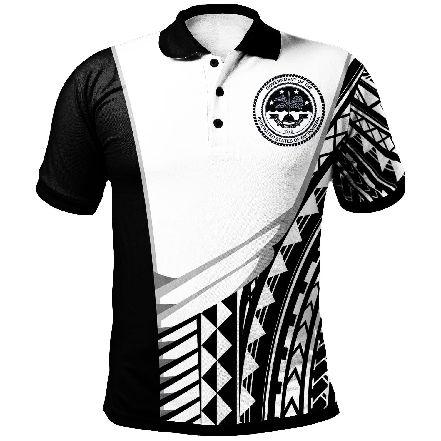 Federated States of Micronesia Custom Polo Shirt Athletes Style Unisex White - Polynesian Pride