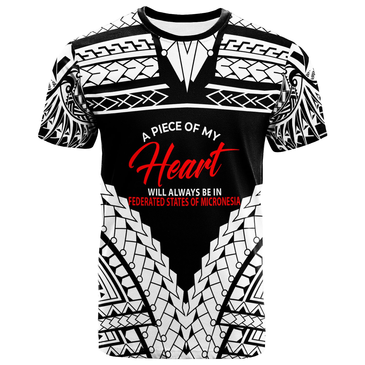 Federated States of Micronesia T Shirt A Piece of My Heart Unisex White - Polynesian Pride