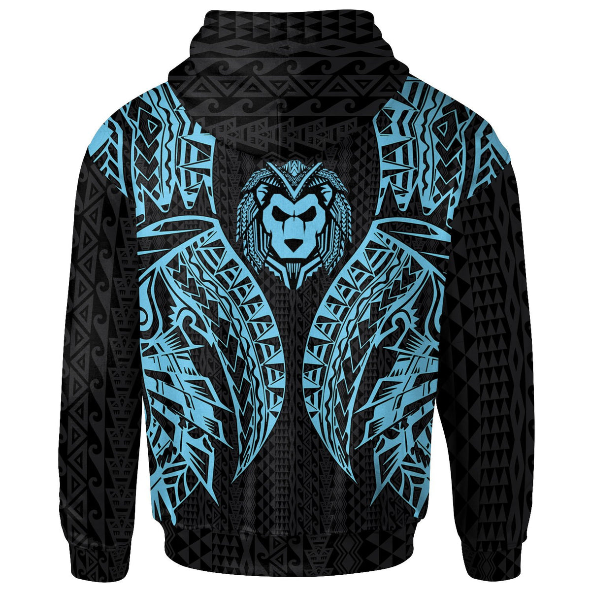 Federated States of Micronesia Hoodie Micronesian Lion Head Neon Style - Polynesian Pride