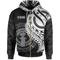 Northern Mariana Islands Zip Hoodie Polynesian Patterns Best CNMI Ever Unisex Black - Polynesian Pride