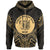 Niue Zip Hoodie Niue Seal Gold Tribal Patterns Unisex White - Polynesian Pride