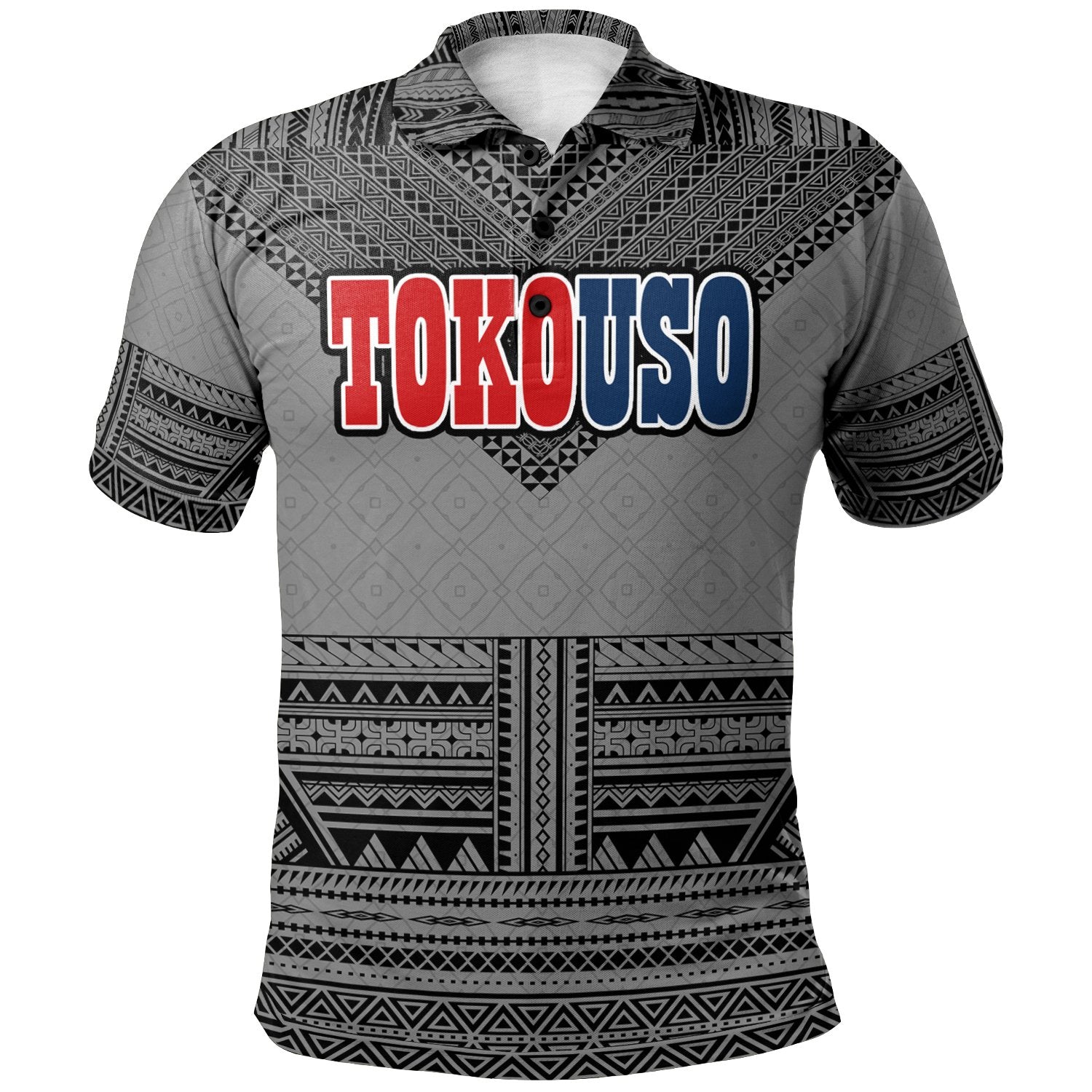 TokoUso Polo Shirt Unisex Gray - Polynesian Pride