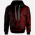 Fiji Hoodie Polynesian Pattern Style Red Color Unisex Red - Polynesian Pride